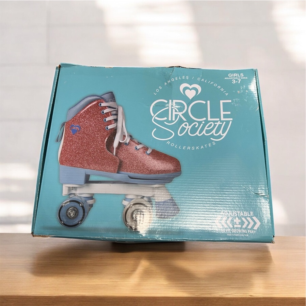 Kids Glitter Roller Skates - Pink